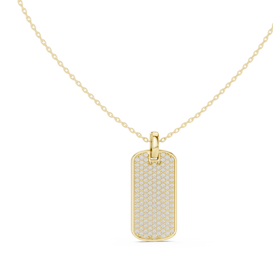 Pavé Dog Tag Pendant