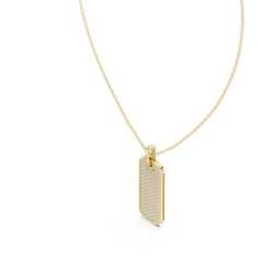 Aurevia Pavé Dog Tag Pendant