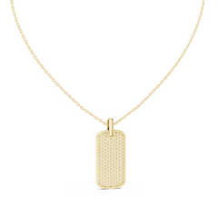 Aurevia Pavé Dog Tag Pendant