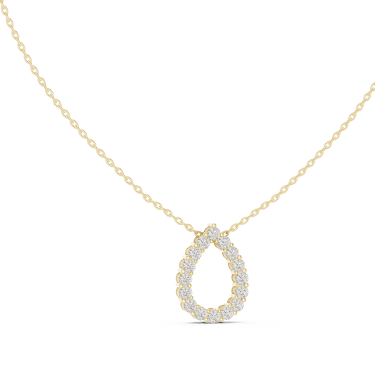 Pear Open Halo Pendant