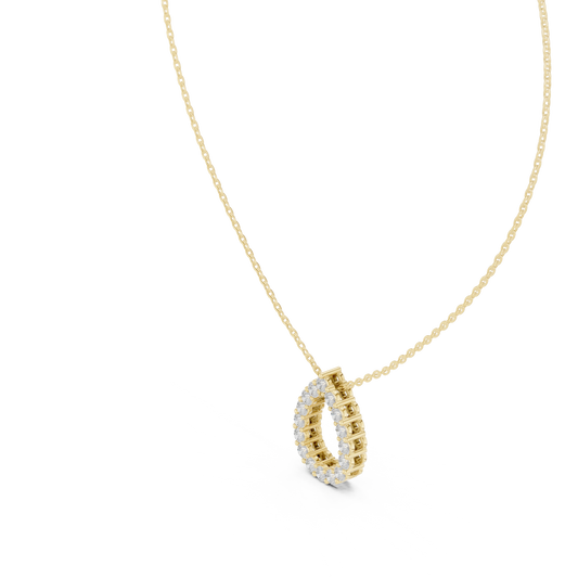 Pear Open Halo Pendant