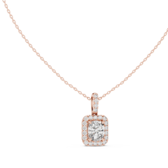 Aurevia Regal Cushion Halo Pendant