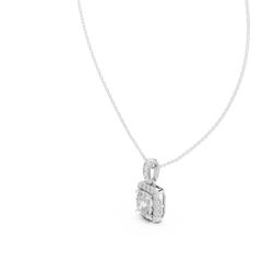 Aurevia Regal Cushion Halo Pendant