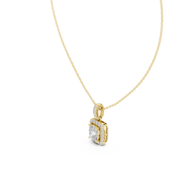 Aurevia Regal Cushion Halo Pendant