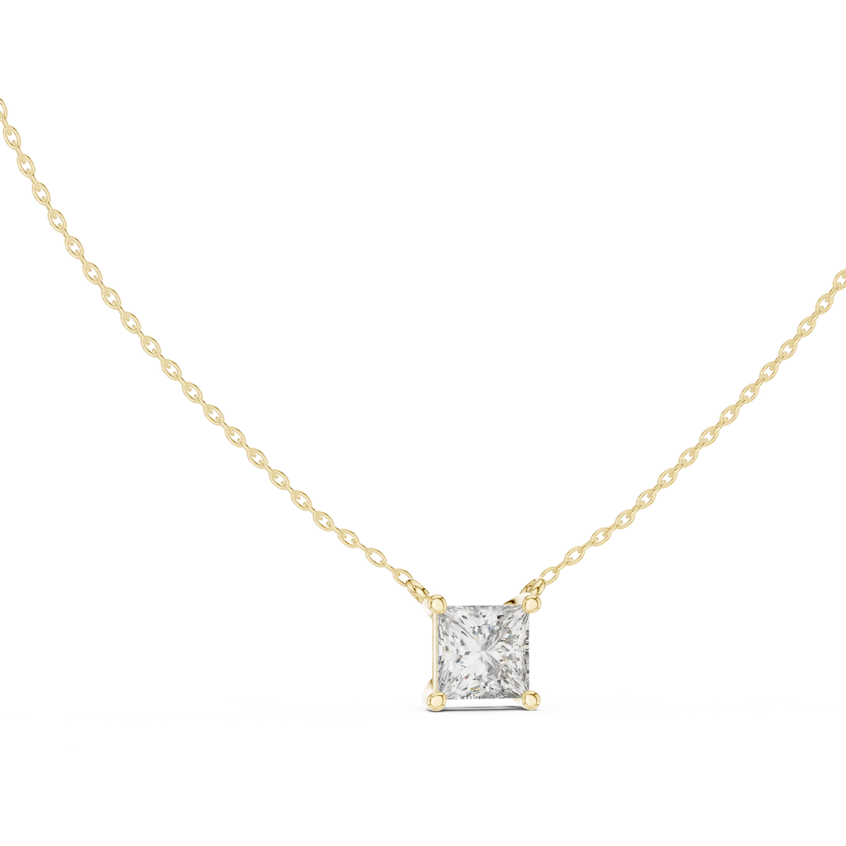 Aurevia Square Solitaire Pendant