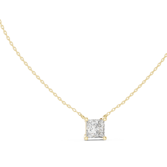 Square Solitaire Pendant