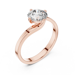 Aurevia Serenade Twist Solitaire Ring