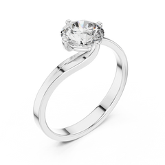 Aurevia Serenade Twist Solitaire Ring