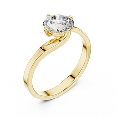 Aurevia Serenade Twist Solitaire Ring