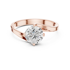 Aurevia Serenade Twist Solitaire Ring