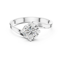Aurevia Serenade Twist Solitaire Ring