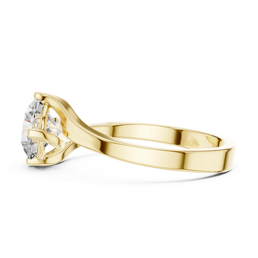 Aurevia Serenade Twist Solitaire Ring