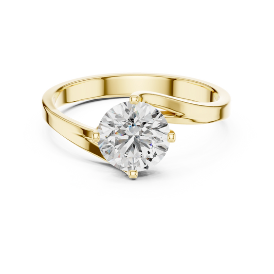 Aurevia Serenade Twist Solitaire Ring