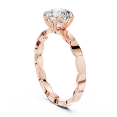 Aurevia Floral Majesty Solitaire Ring