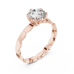 Aurevia Floral Majesty Solitaire Ring