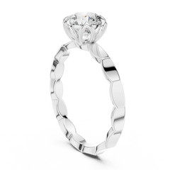 Aurevia Floral Majesty Solitaire Ring