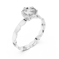 Aurevia Floral Majesty Solitaire Ring