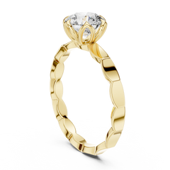 Aurevia Floral Majesty Solitaire Ring