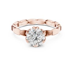 Aurevia Floral Majesty Solitaire Ring