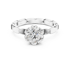 Aurevia Floral Majesty Solitaire Ring