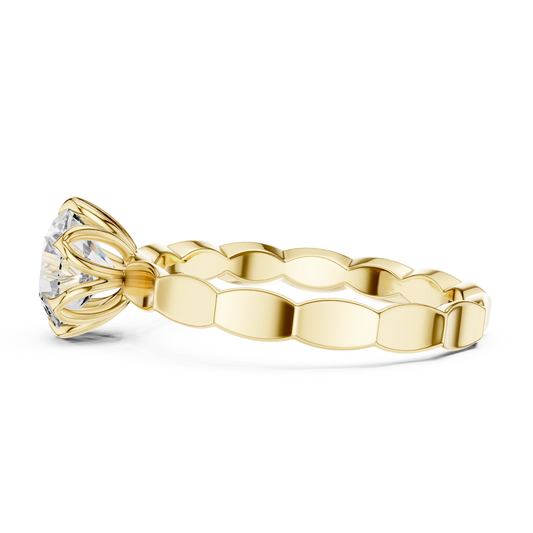 Aurevia Floral Majesty Solitaire Ring