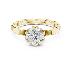 Aurevia Floral Majesty Solitaire Ring