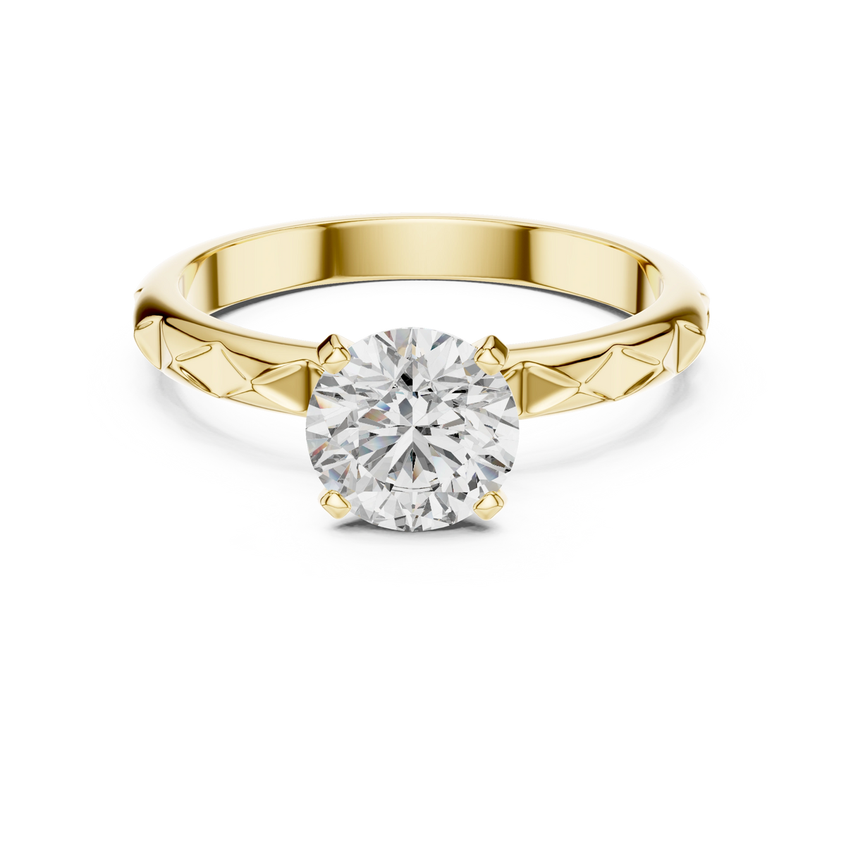 Aurevia Royale Carve Solitaire Ring