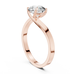 Aurevia Serene Twist Solitaire Ring