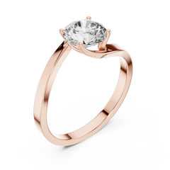 Aurevia Serene Twist Solitaire Ring