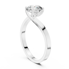 Aurevia Serene Twist Solitaire Ring