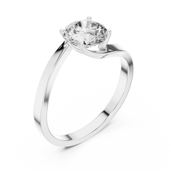 Aurevia Serene Twist Solitaire Ring