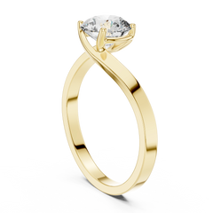 Aurevia Serene Twist Solitaire Ring