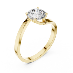 Aurevia Serene Twist Solitaire Ring