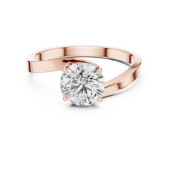 Aurevia Serene Twist Solitaire Ring