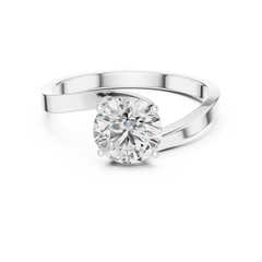 Aurevia Serene Twist Solitaire Ring