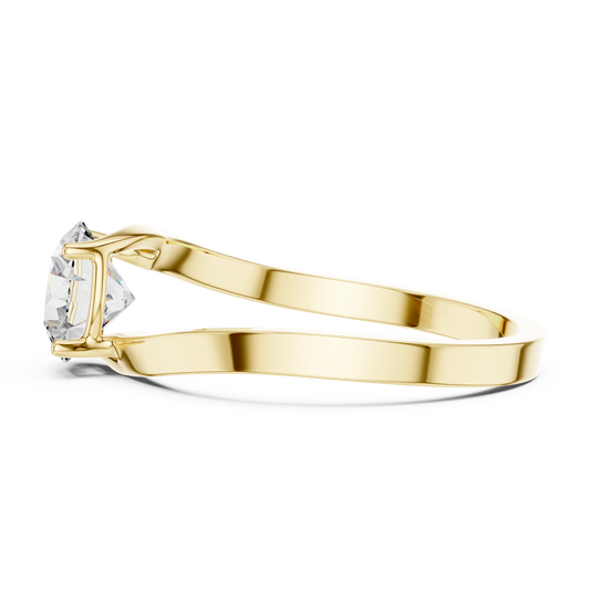 Aurevia Serene Twist Solitaire Ring