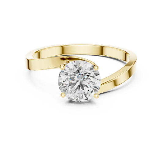 Aurevia Serene Twist Solitaire Ring