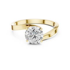Aurevia Serene Twist Solitaire Ring