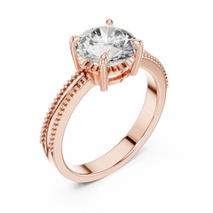 Aurevia Regal Beaded Solitaire Ring