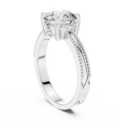 Aurevia Regal Beaded Solitaire Ring