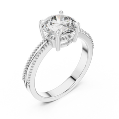 Aurevia Regal Beaded Solitaire Ring
