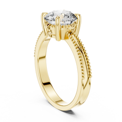 Aurevia Regal Beaded Solitaire Ring