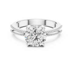 Aurevia Regal Beaded Solitaire Ring