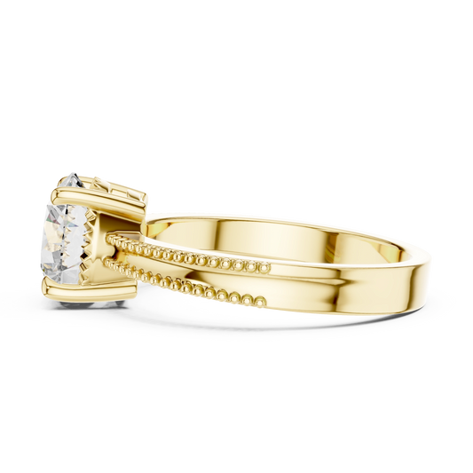 Aurevia Regal Beaded Solitaire Ring