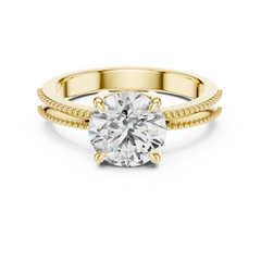 Aurevia Regal Beaded Solitaire Ring