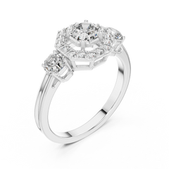 Aurevia Heirloom Halo Diamond Ring