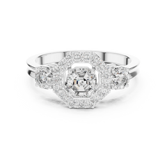 Aurevia Heirloom Halo Diamond Ring