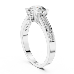 Aurevia Radiant Channel Diamond Ring
