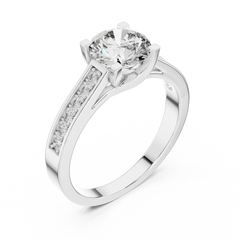 Aurevia Radiant Channel Diamond Ring