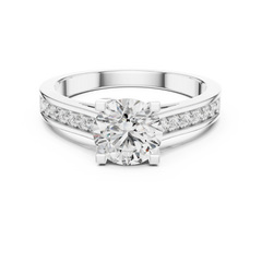 Aurevia Radiant Channel Diamond Ring